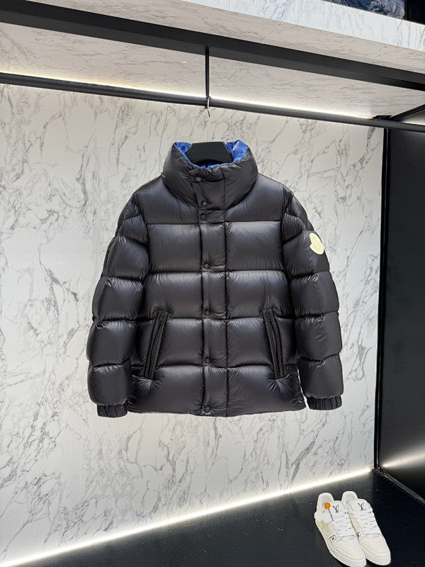 Moncler Black Oversized Glossy Hooded Down Puffer Jacket