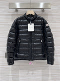 Moncler Black Slim-Fit Glossy Hoodless Down Jacket