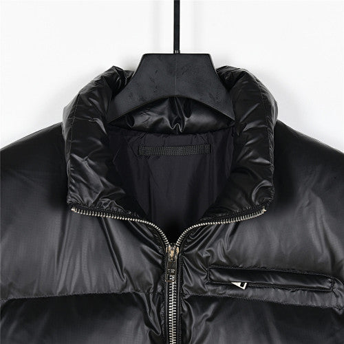 Moncler Black Glossy Hooded Down Puffer Vest