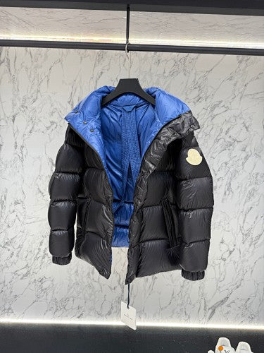 Moncler Black Oversized Glossy Hooded Down Puffer Jacket