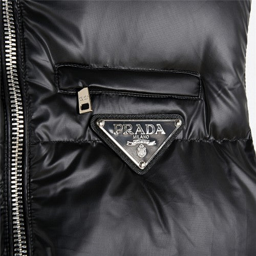 Moncler Black Glossy Hooded Down Puffer Vest