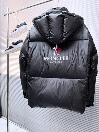 Moncler Black Matt Black Edition Graphic Hooded Down Jacket