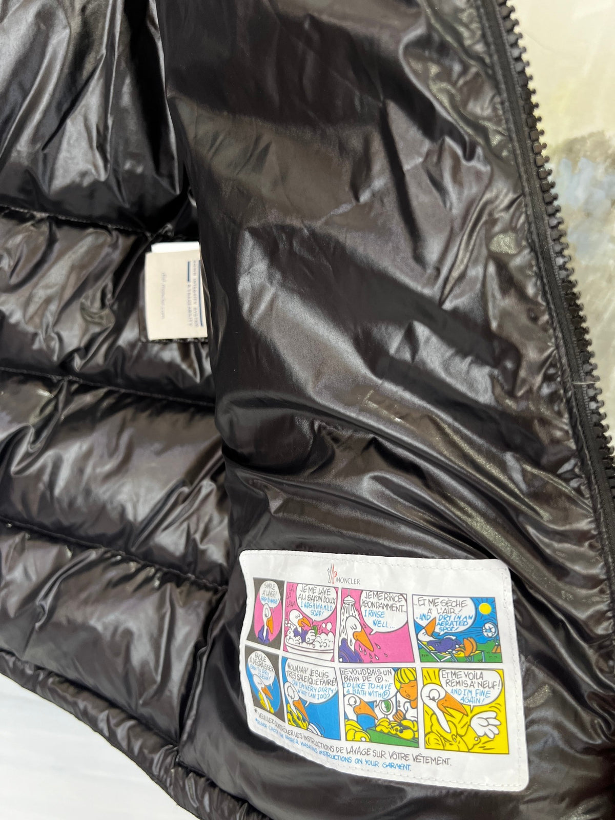 Moncler Black Glossy Classic Hooded Down Jacket