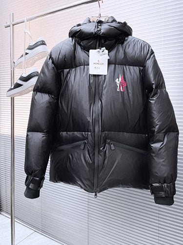 Moncler Black Matt Black Edition Graphic Hooded Down Jacket