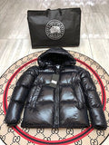 Canada Goose Black Glossy Hooded Down Puffer Jacket