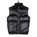 Moncler Black Glossy Hooded Down Puffer Vest