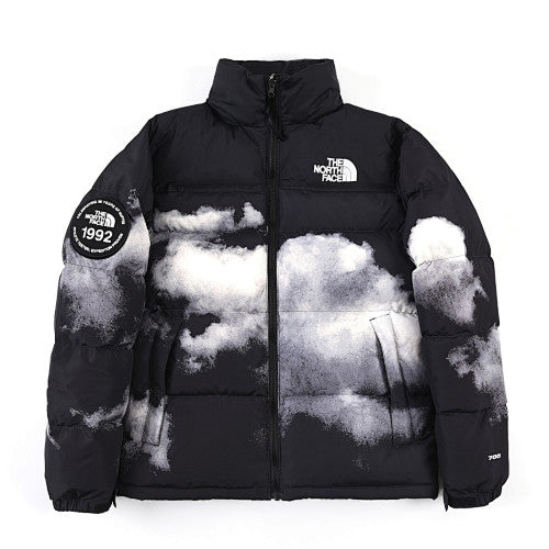 The North Face Black Mountain-Print 1992 Nuptse 30th Anniversary Down Jacket
