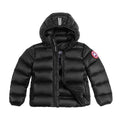 Canada Goose Black Kids Down Puffer Jacket with Hood