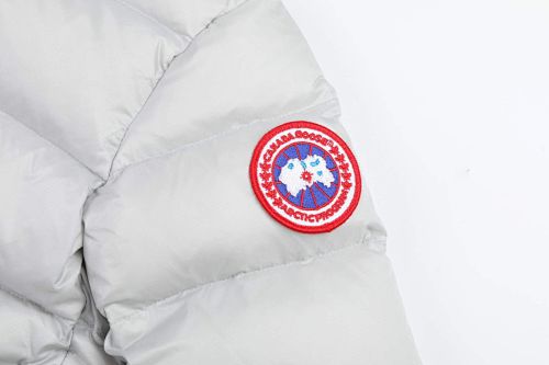 Canada Goose Silver Grey Kids Crofton Down Jacket with Hood