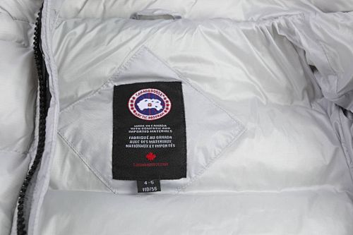 Canada Goose Silver Grey Kids Crofton Down Jacket with Hood