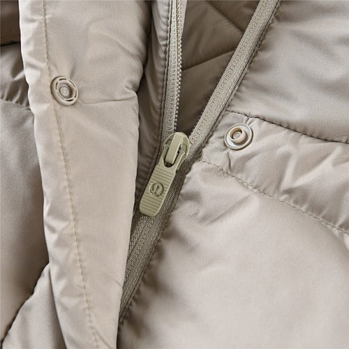 Lululemon Beige Hooded Down Puffer Jacket