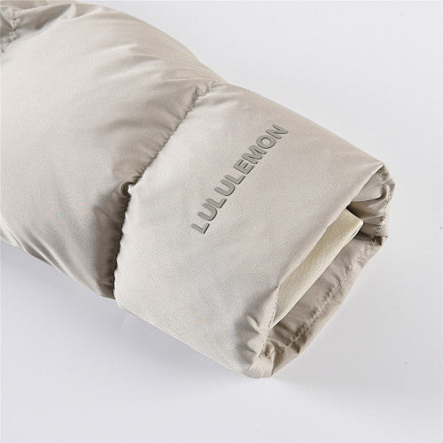Lululemon Beige Hooded Down Puffer Jacket