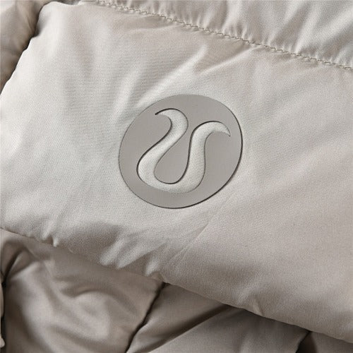 Lululemon Beige Hooded Down Puffer Jacket