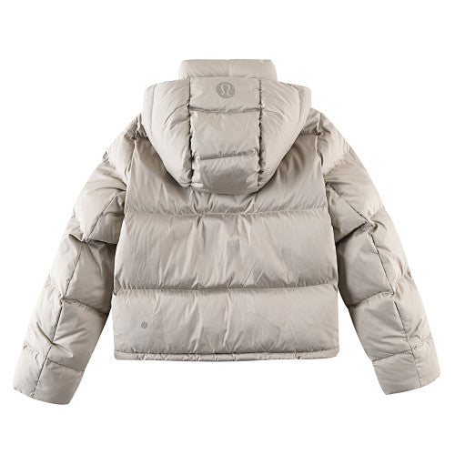 Lululemon Beige Hooded Down Puffer Jacket