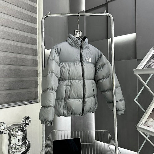 The North Face Grey Nuptse Down Puffer Jacket