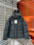 Moncler Charcoal Oversized Matte Hooded Down Puffer Jacket