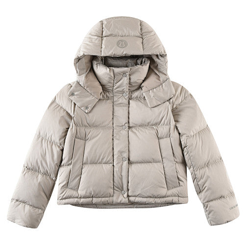Lululemon Beige Hooded Down Puffer Jacket