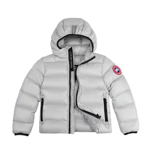 Canada Goose Silver Grey Kids Crofton Down Jacket with Hood
