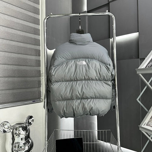 The North Face Grey Nuptse Down Puffer Jacket