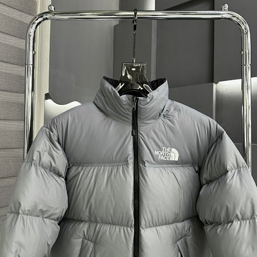 The North Face Grey Nuptse Down Puffer Jacket