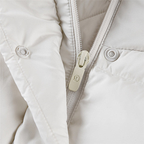 Lululemon White Hooded Down Puffer Jacket