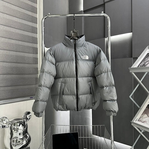 The North Face Grey Nuptse Down Puffer Jacket
