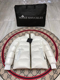 Moose Knuckles White Glossy Puffer Down Jacket with Dust Bag