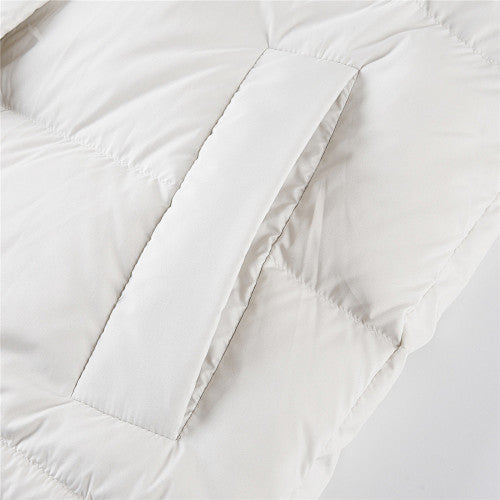 Lululemon White Hooded Down Puffer Jacket
