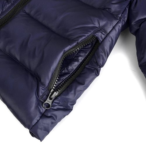 Canada Goose Navy Blue Kids Down Puffer Jacket with Hood
