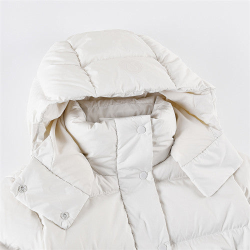 Lululemon White Hooded Down Puffer Jacket