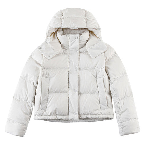 Lululemon White Hooded Down Puffer Jacket