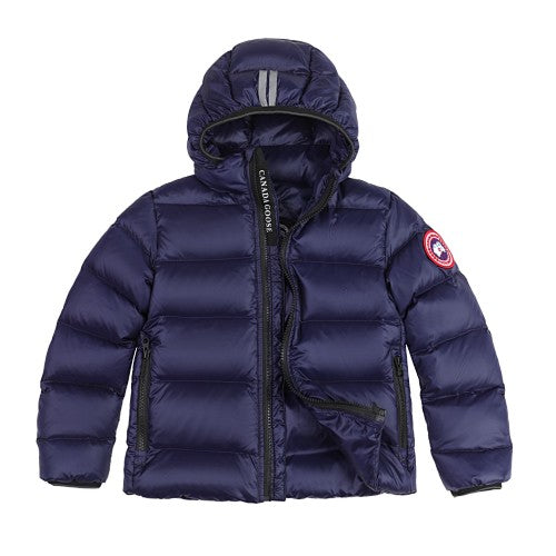 Canada Goose Navy Blue Kids Down Puffer Jacket with Hood