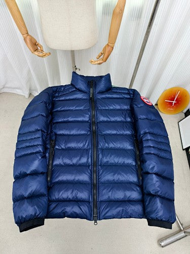 Canada Goose Navy Blue Hoodless Down Bomber Jacket