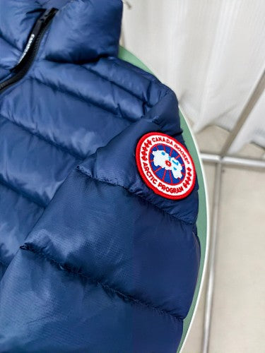 Canada Goose Navy Blue Hoodless Down Bomber Jacket
