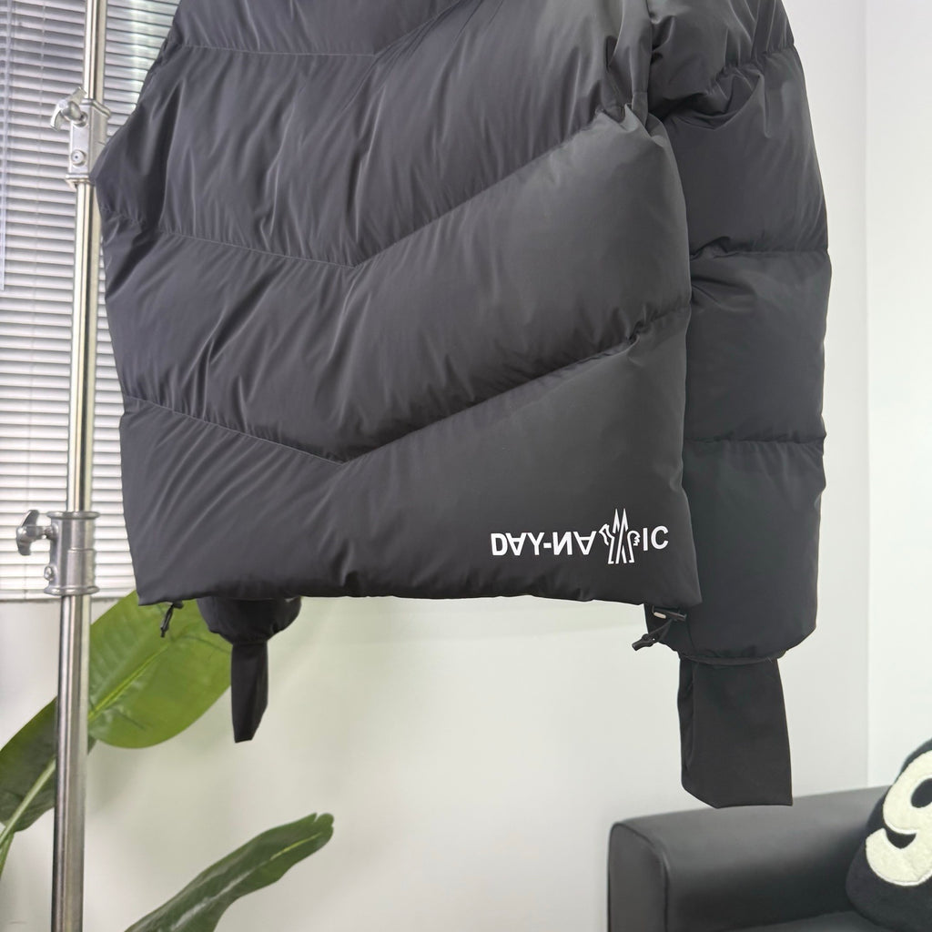 Moncler Grenoble Charcoal Oversized Hooded Down Puffer Jacket