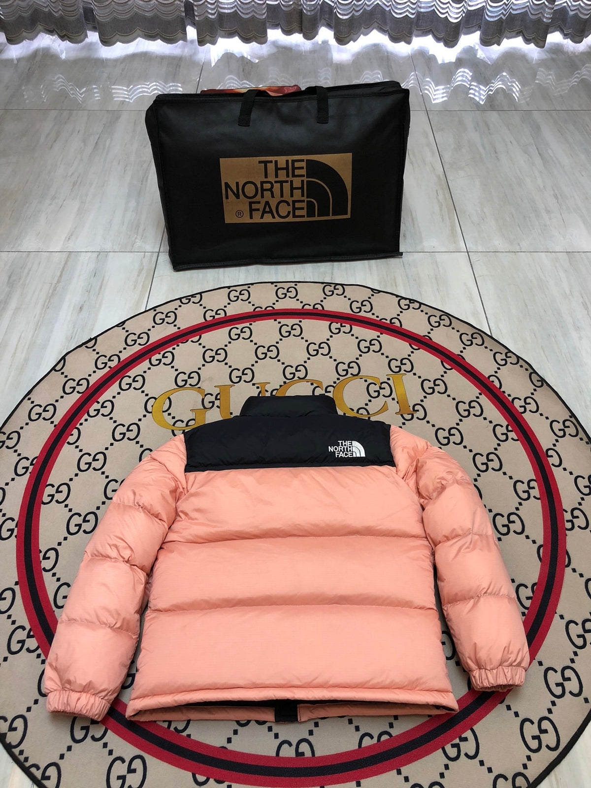 The North Face Teal Nuptse 700-Fill Down Puffer Jacket