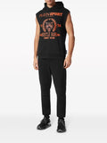 Plein Sport tiger-print sleeveless hoodie