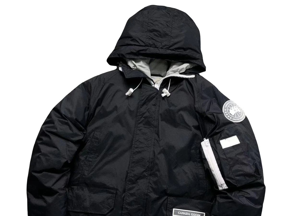 Canada Goose Black Hooded Down Parka Jacket