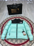 The North Face Teal Nuptse 700-Fill Down Puffer Jacket