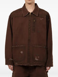 KAMIYA  Boro distressed zip-front shirt jacket