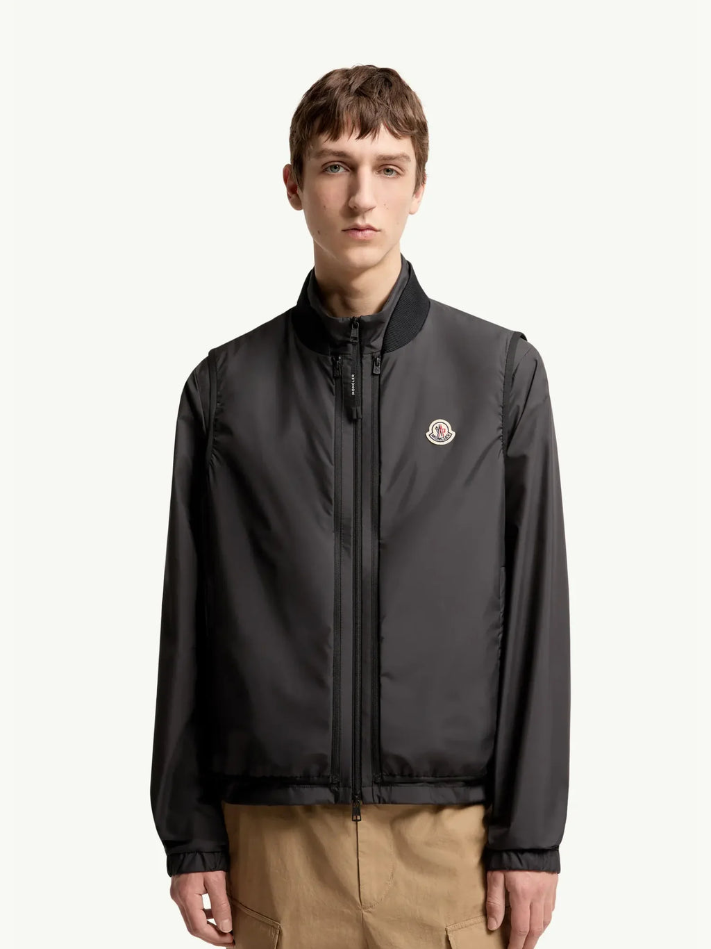 Moncler Charcoal Grey Lightweight Zip-Up Windbreaker Jacket