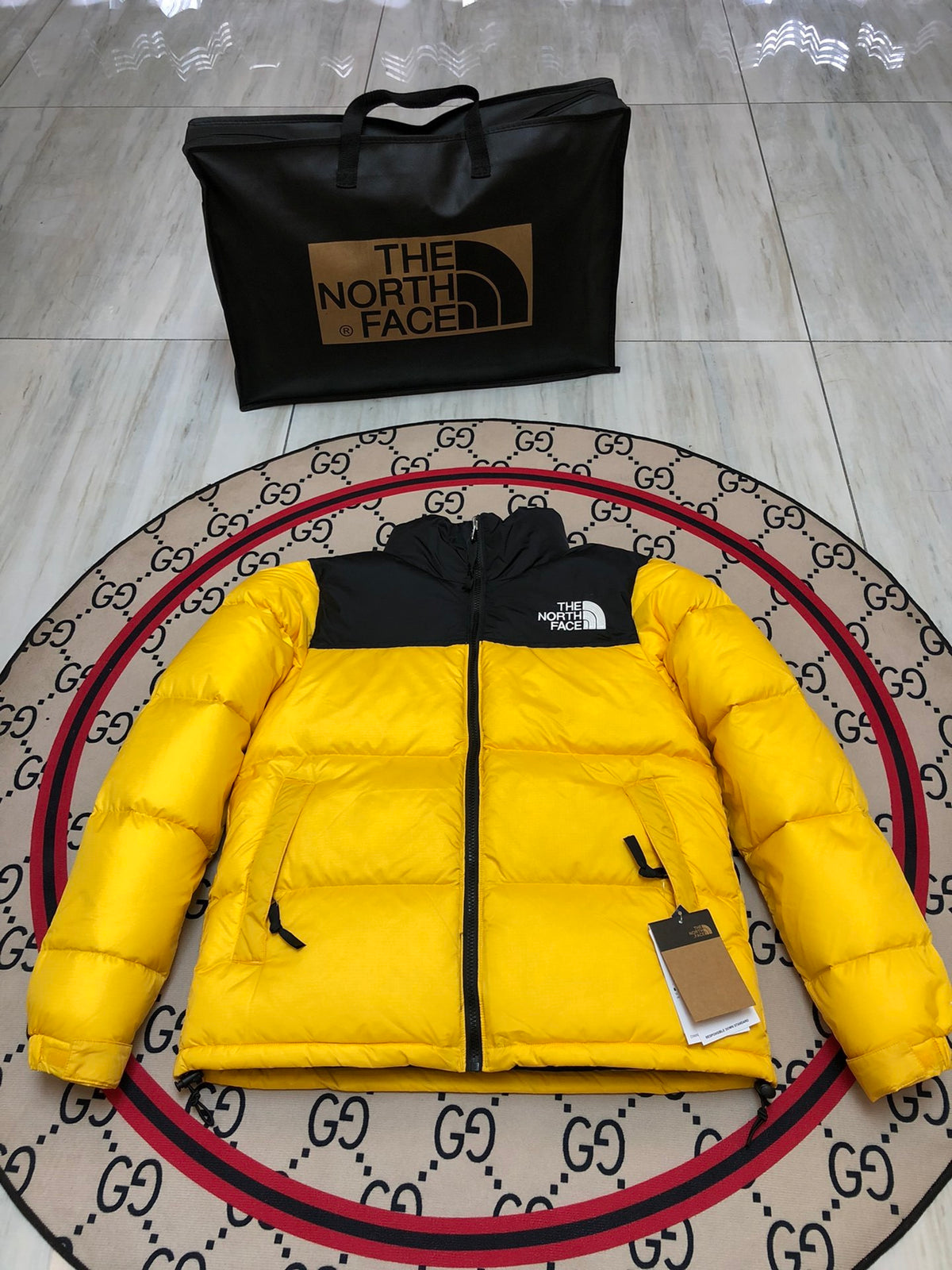 The North Face Teal Nuptse 700-Fill Down Puffer Jacket