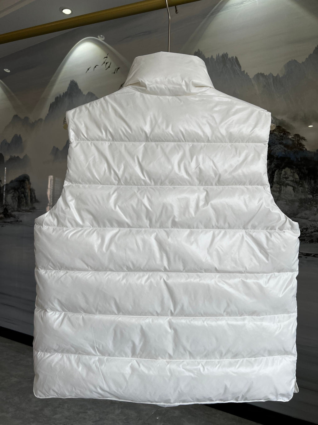 Moncler White Down Puffer Vest