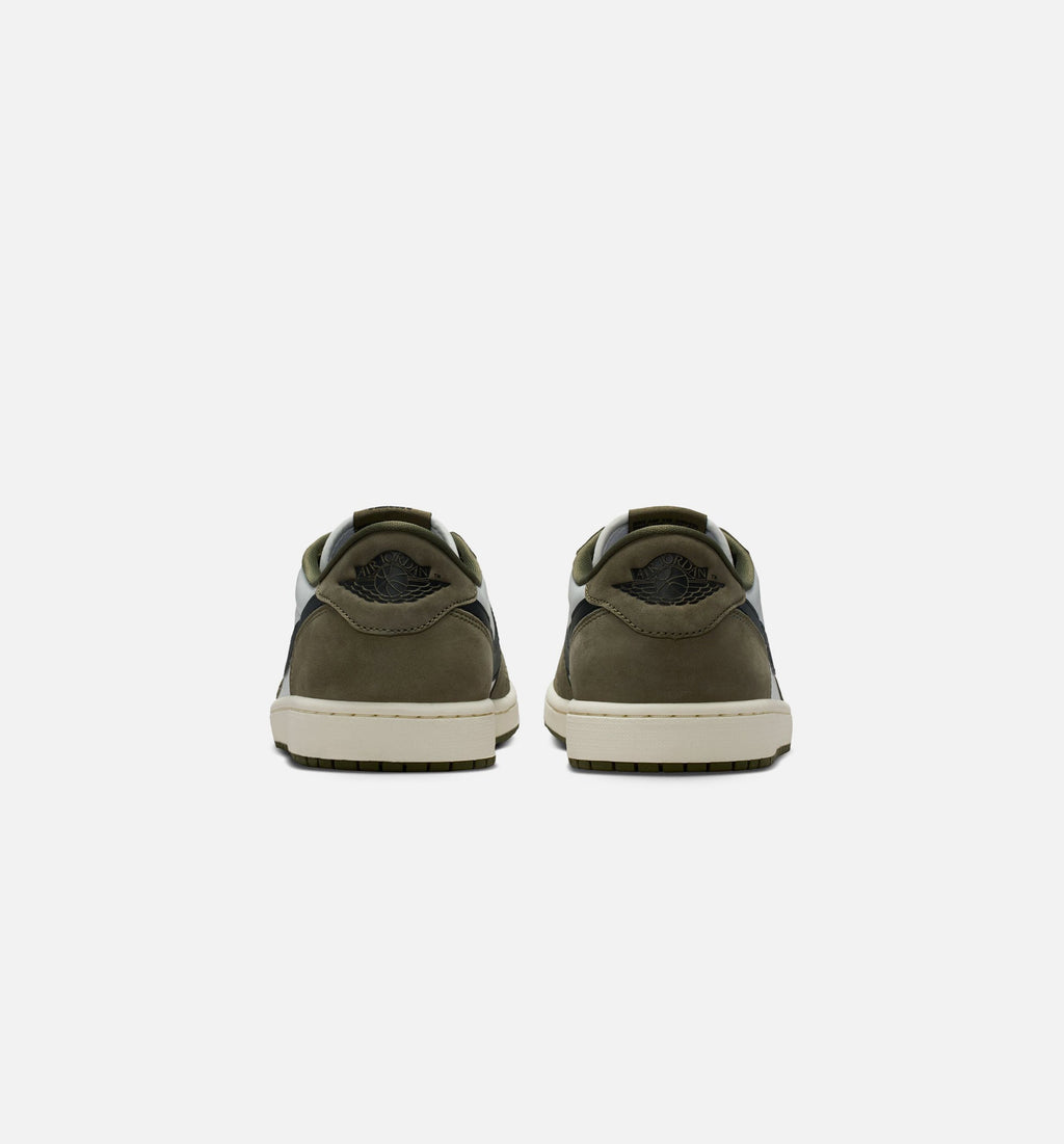 Air Jordan 1 Low Men's Lifestyle Sneakers - Sail/Hemp/Fire Red/College Grey