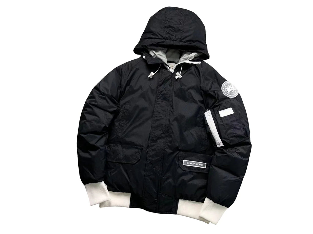 Canada Goose Black Hooded Down Parka Jacket