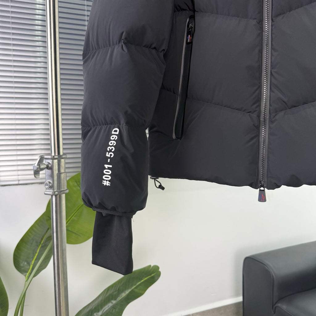 Moncler Grenoble Charcoal Oversized Hooded Down Puffer Jacket