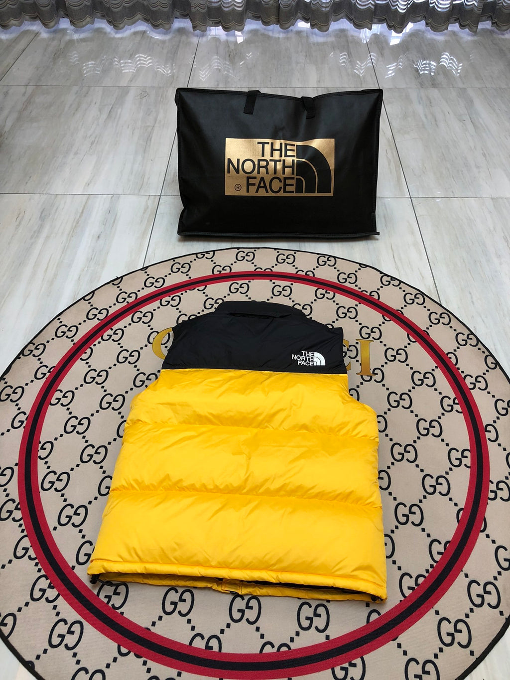 The North Face Yellow 700-Fill Down Puffer Vest