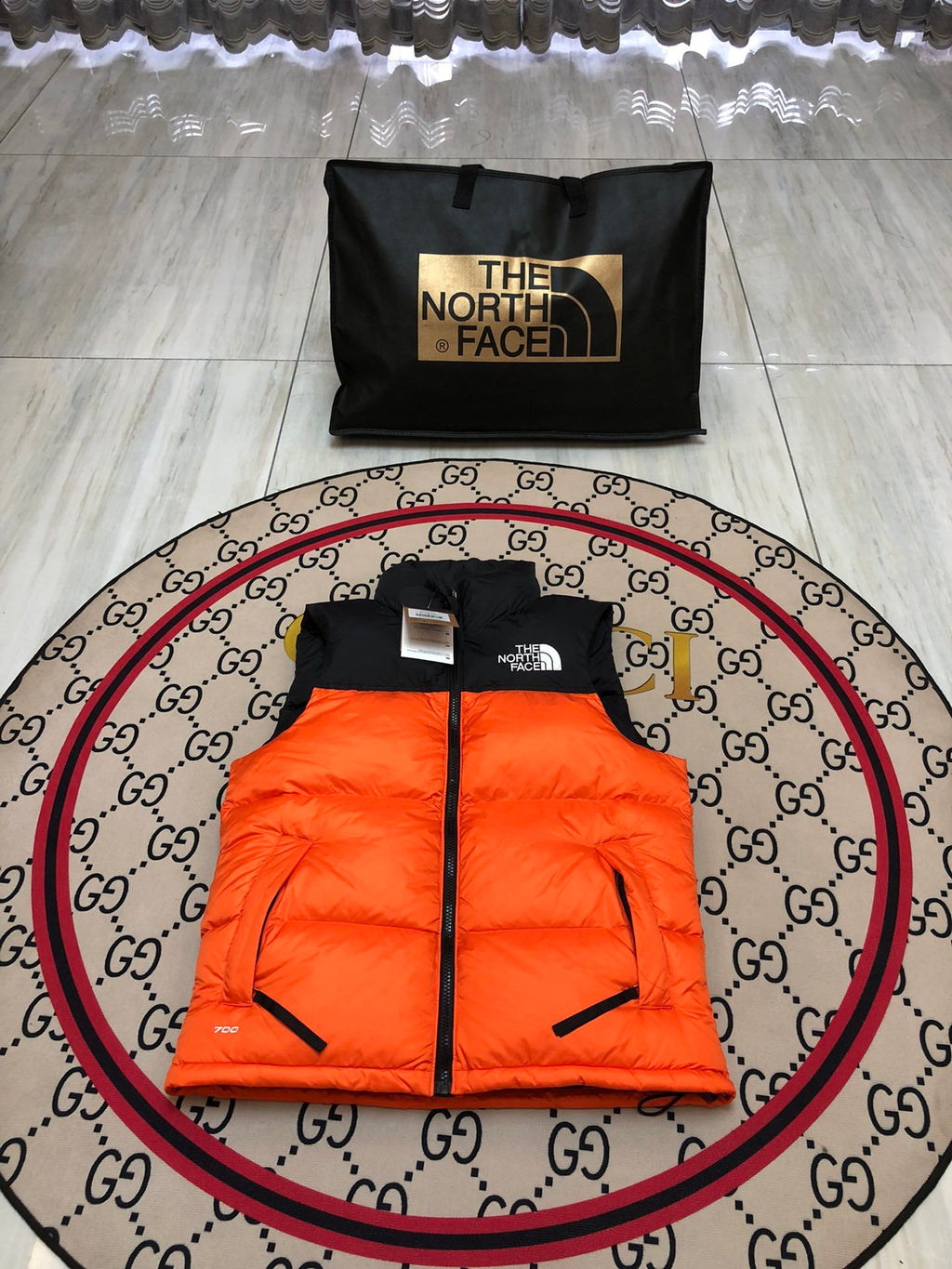 The North Face Orange 700-Fill Down Puffer Vest