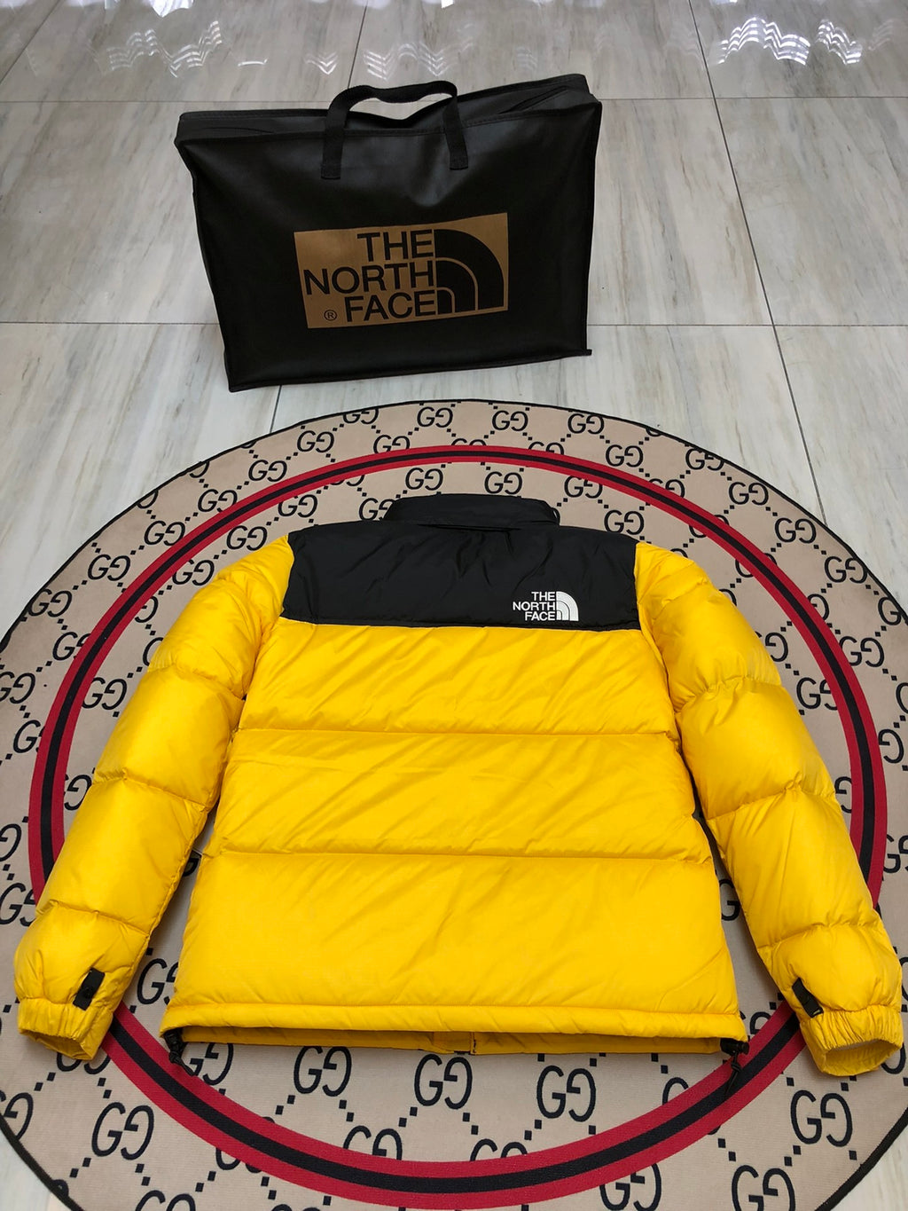 The North Face Teal Nuptse 700-Fill Down Puffer Jacket