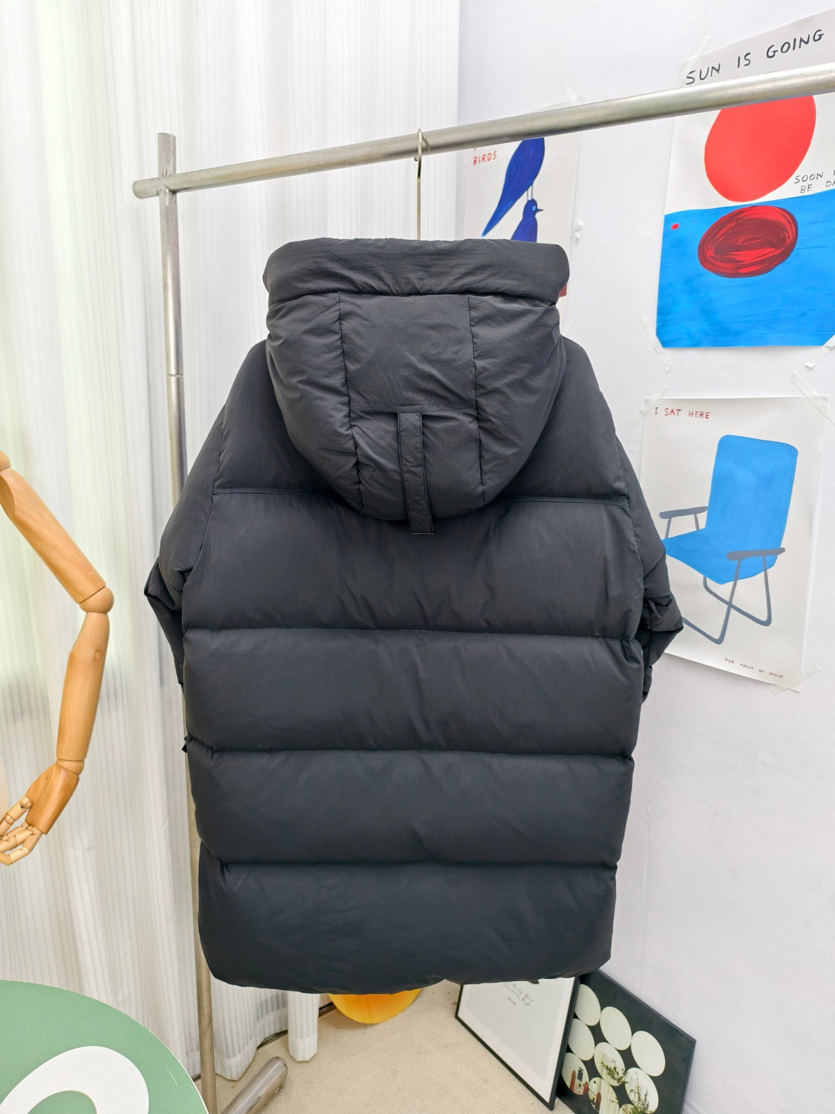 Canada Goose Black Mid-Length Hooded Down Puffer Coat